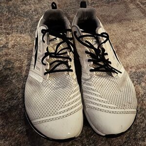 Altra White and Black Athletic Shoes Lightweight Knit Design